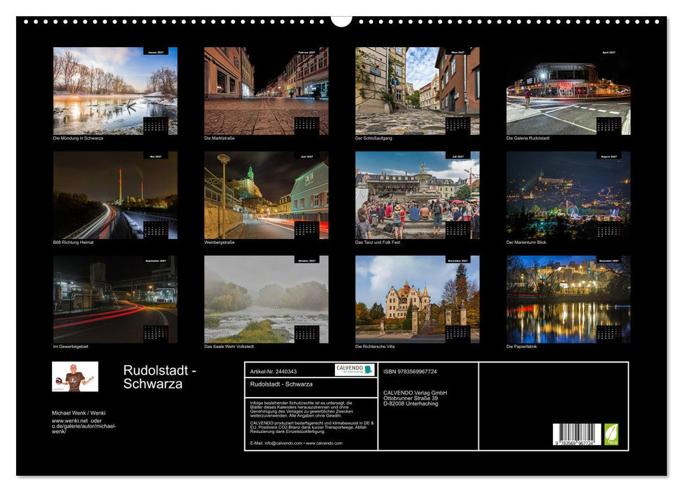 Rudolstadt - Schwarza (CALVENDO Wandkalender 2027)