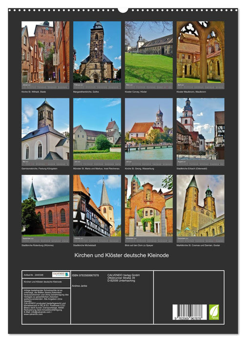 Kirchen und Klöster deutsche Kleinode (CALVENDO Premium Wandkalender 2027)