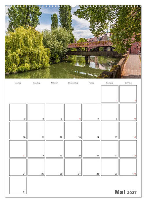 NÜRNBERG Bezauberndes Altstadtherz / Terminplaner (CALVENDO Wandkalender 2027)