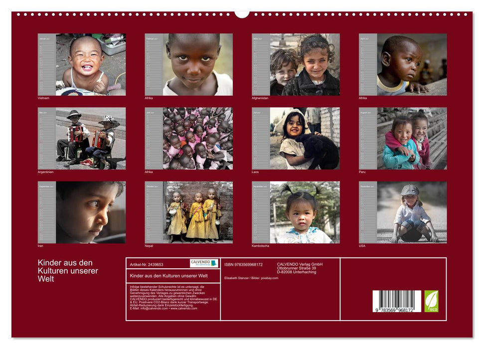 Kinder aus den Kulturen unserer Welt (CALVENDO Premium Wandkalender 2027)