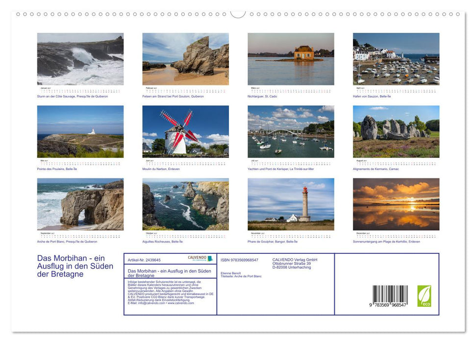 Das Morbihan - ein Ausflug in den Süden der Bretagne (CALVENDO Premium Wandkalender 2027)