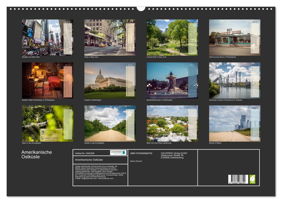 Amerikanische Ostküste (CALVENDO Wandkalender 2027)