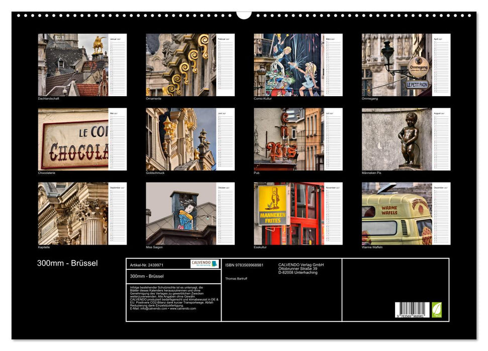 300mm - Brüssel (CALVENDO Wandkalender 2027)