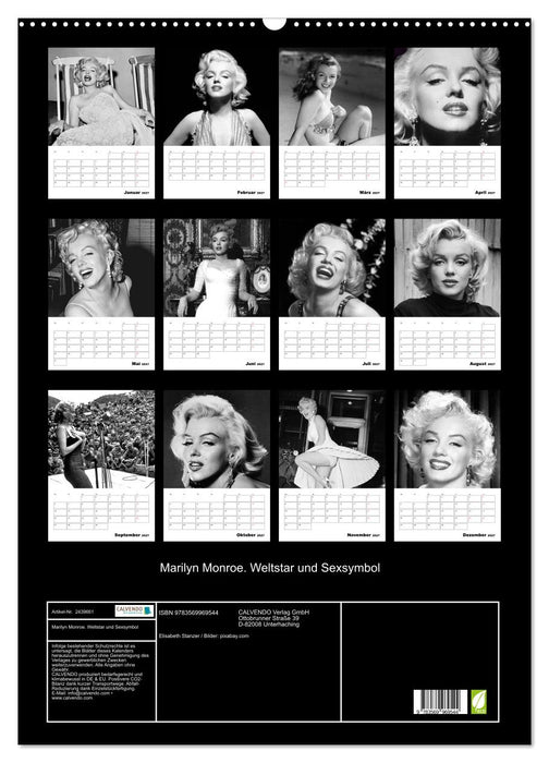 Marilyn Monroe. Weltstar und Sexsymbol (CALVENDO Wandkalender 2027)