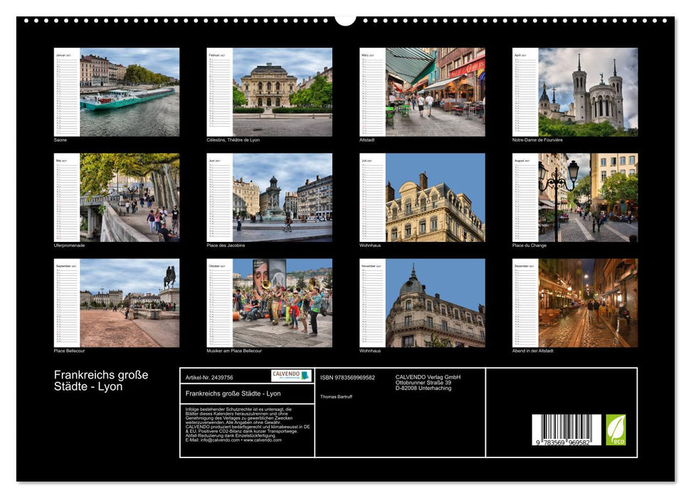 Frankreichs große Städte - Lyon (CALVENDO Premium Wandkalender 2027)