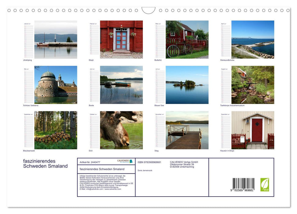 faszinierendes Schweden Smaland (CALVENDO Wandkalender 2027)