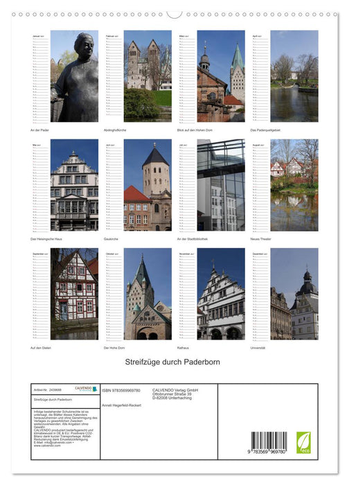 Streifzüge durch Paderborn (CALVENDO Premium Wandkalender 2027)