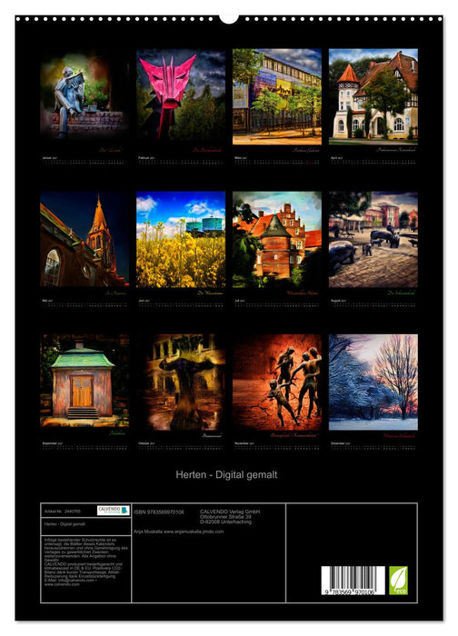 Herten - Digital gemalt (CALVENDO Premium Wandkalender 2027)