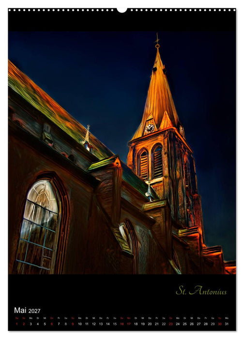 Herten - Digital gemalt (CALVENDO Premium Wandkalender 2027)
