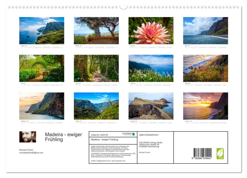 Madeira - ewiger Frühling (CALVENDO Premium Wandkalender 2027)