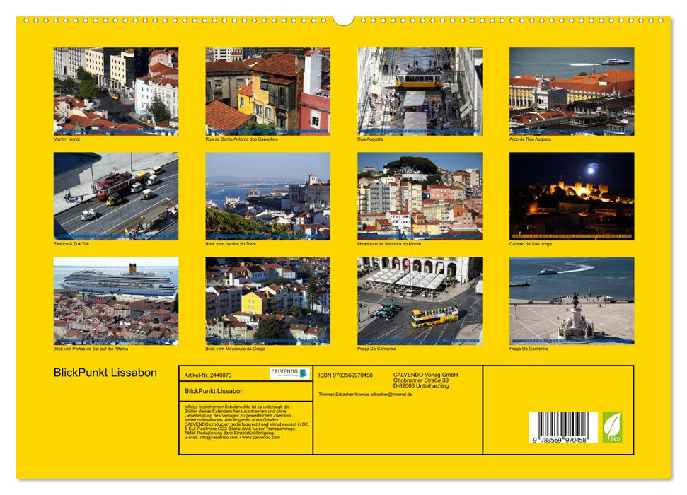 BlickPunkt Lissabon (CALVENDO Premium Wandkalender 2027)