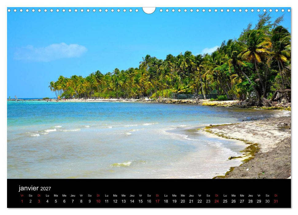 Paysages de Guadeloupe (CALVENDO Calendrier mensuel 2027)