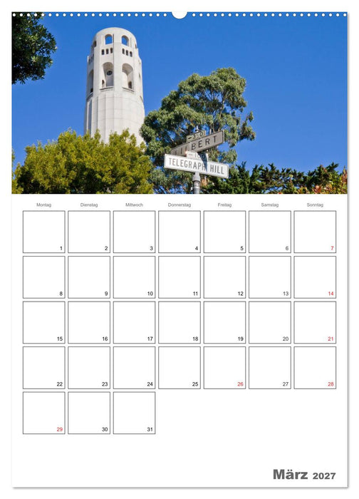SAN FRANCISCO Terminplaner (CALVENDO Premium Wandkalender 2027)