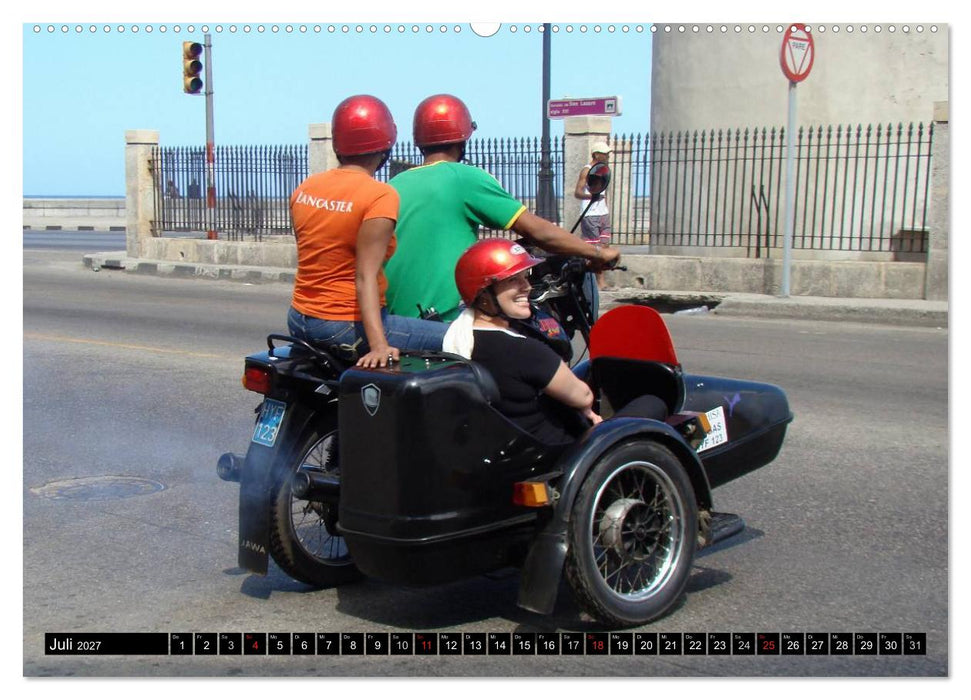 Motorrad-Gespanne in Kuba (CALVENDO Premium Wandkalender 2027)