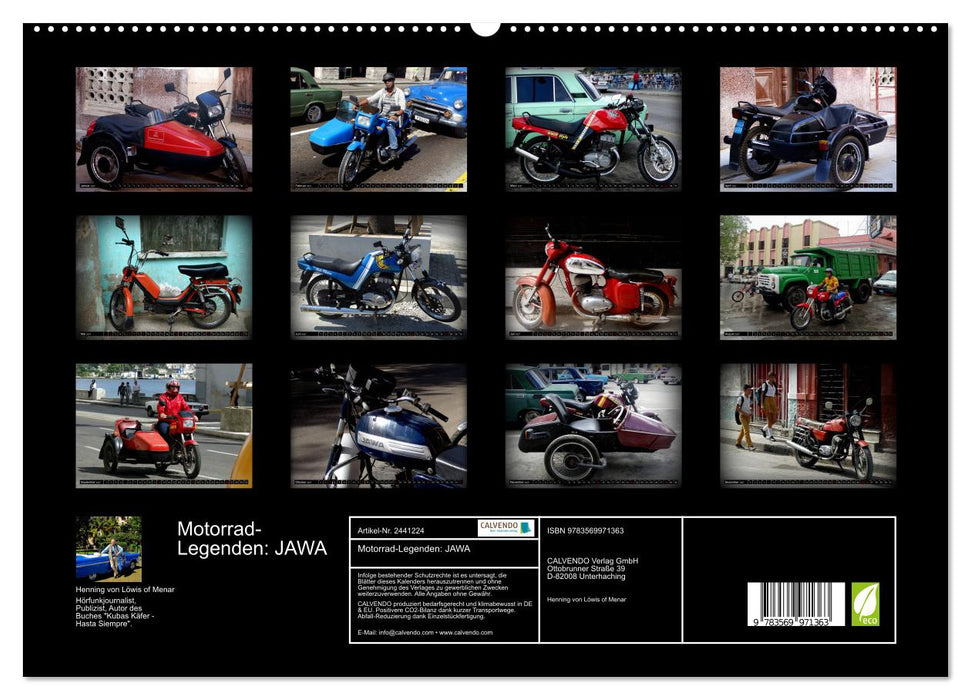 Motorrad-Legenden: JAWA (CALVENDO Premium Wandkalender 2027)