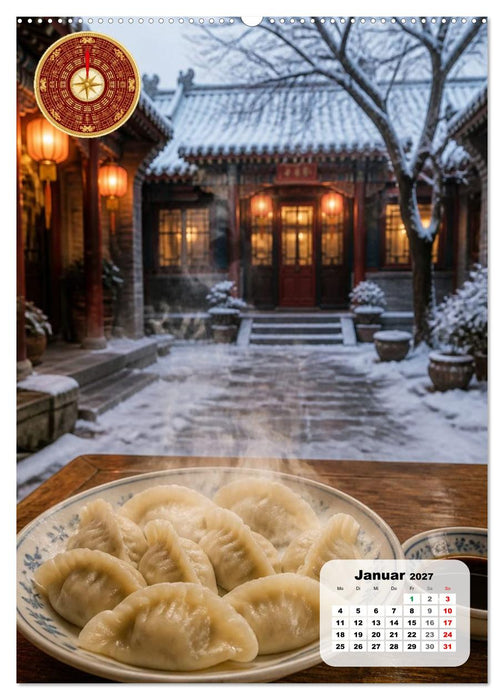 Schlemmerreise China – Der kulinarischer Kompass (CALVENDO Wandkalender 2027)