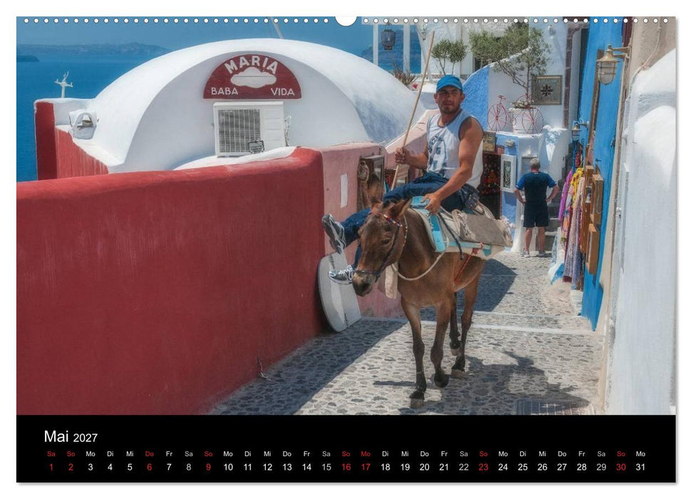 Zauberhaftes Santorin (CALVENDO Premium Wandkalender 2027)
