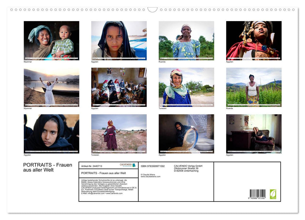 PORTRAITS - Frauen aus aller Welt (CALVENDO Wandkalender 2027)