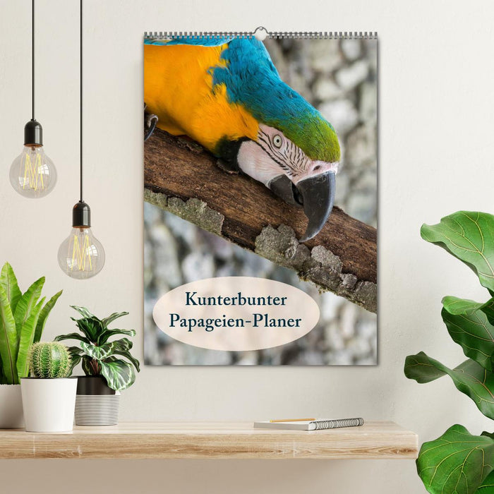 Kunterbunter Papageien-Planer (CALVENDO Wandkalender 2027)