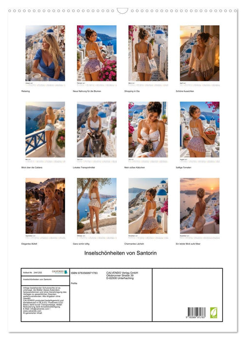 Inselschönheiten von Santorin (CALVENDO Wandkalender 2027)