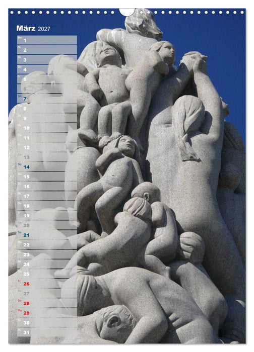 Skulpturen im Vigeland-Park Oslo (CALVENDO Wandkalender 2027)