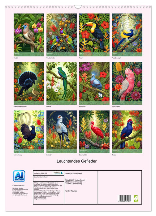 Leuchtendes Gefieder (CALVENDO Wandkalender 2027)
