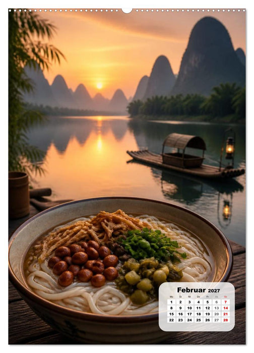 Schlemmerreise China - Die Naturwunder-Edition (CALVENDO Premium Wandkalender 2027)