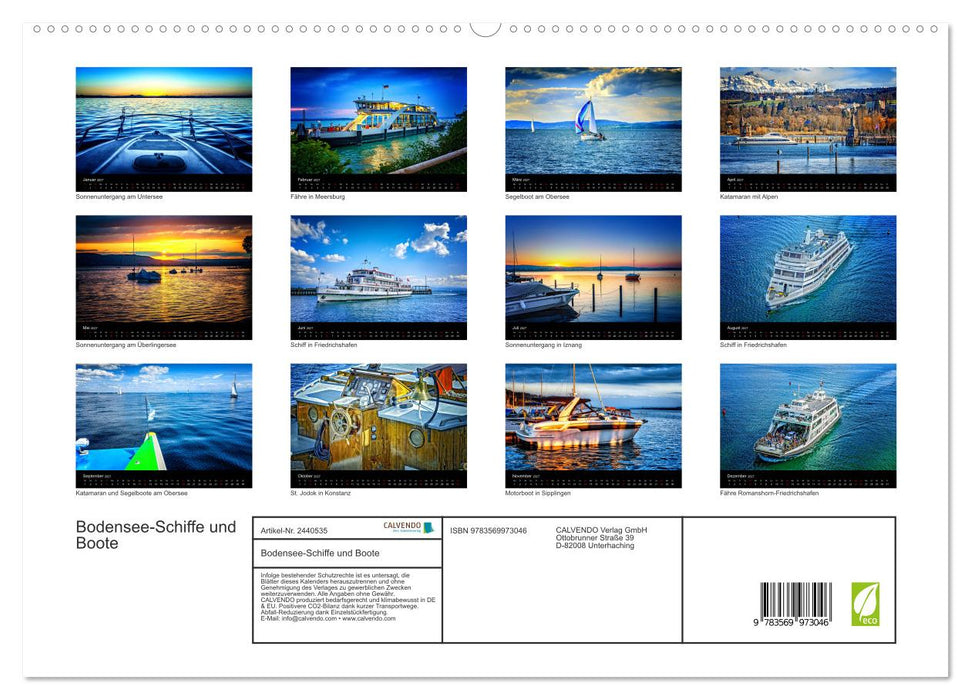 Bodensee-Schiffe und Boote (CALVENDO Premium Wandkalender 2027)