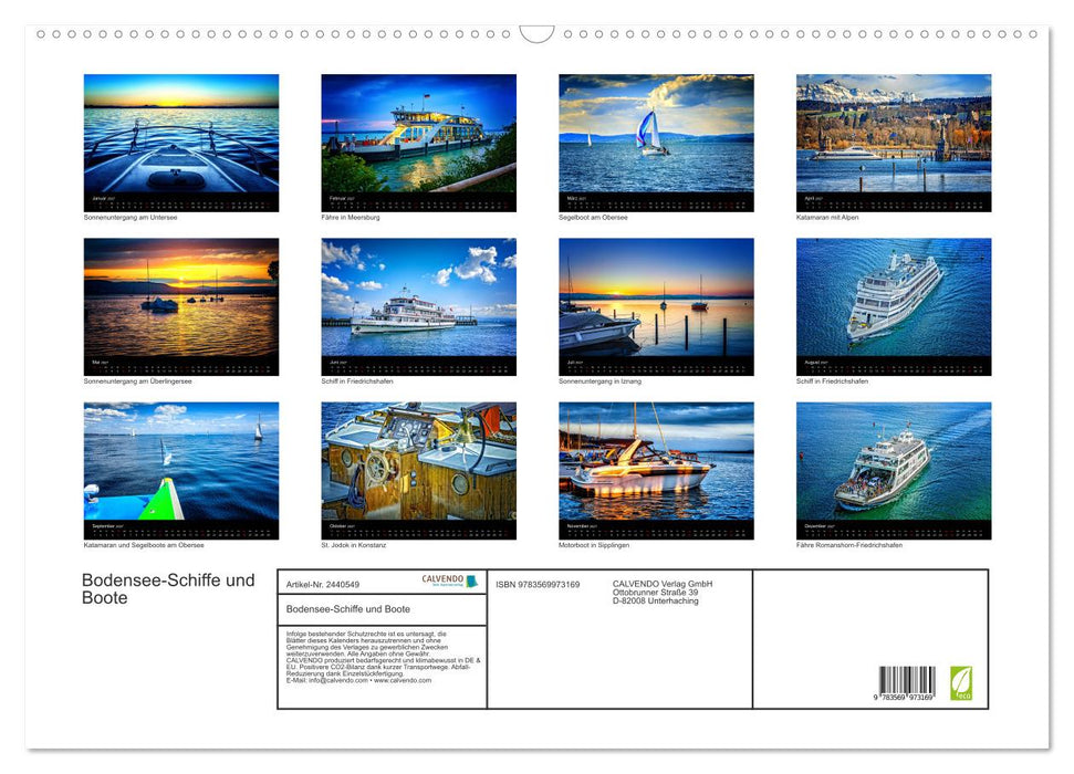 Bodensee-Schiffe und Boote (CALVENDO Wandkalender 2027)
