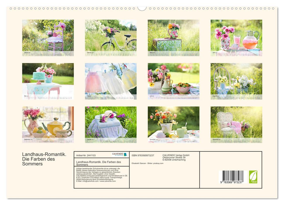 Landhaus-Romantik. Die Farben des Sommers (CALVENDO Premium Wandkalender 2027)