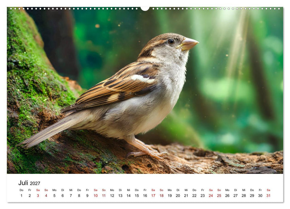 Kleine Rebellen - Spatzen im Porträt (CALVENDO Premium Wandkalender 2027)