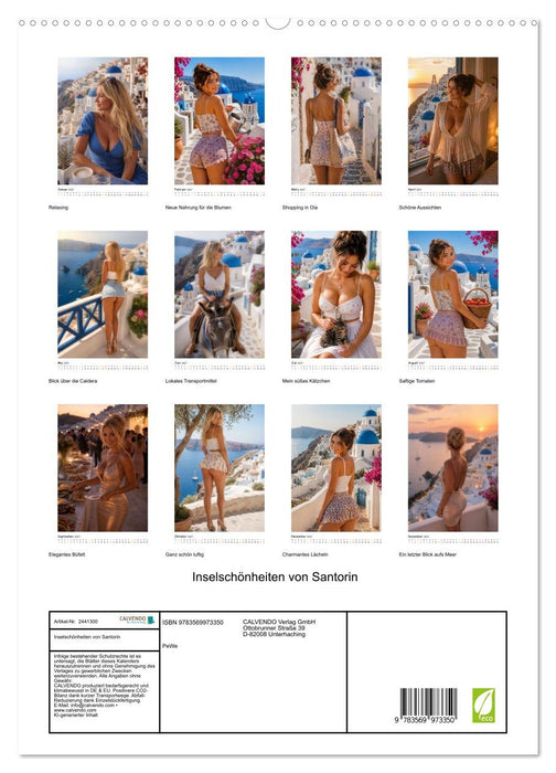 Inselschönheiten von Santorin (CALVENDO Premium Wandkalender 2027)