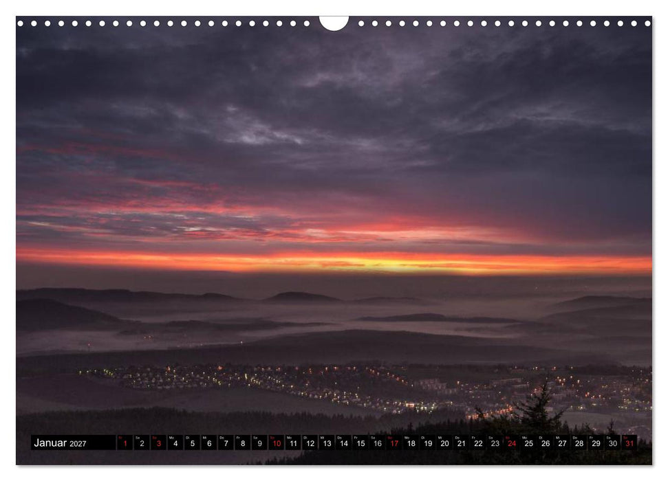 Lichtstimmungen Thüringen - Eine Reise von Morgens bis Abends (CALVENDO Wandkalender 2027)