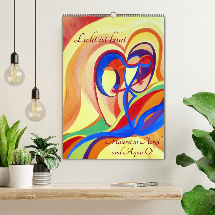 Licht ist bunt - Malerei in Acryl und Aqua Öl (CALVENDO Wandkalender 2027)