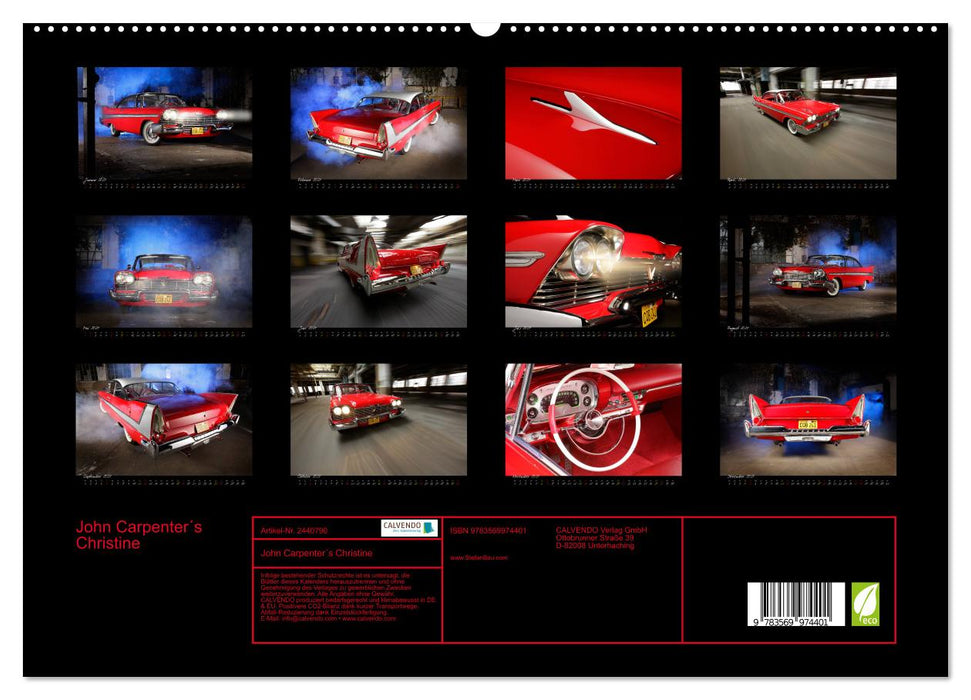 John Carpenter´s Christine (CALVENDO Premium Wandkalender 2027)
