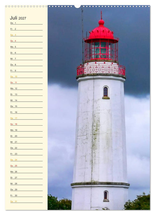 Deutsche Leuchttürme - maritimer Geburtstagsplaner (CALVENDO Premium Wandkalender 2027)