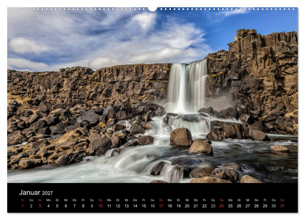 Island – Wunder aus Wasser (CALVENDO Premium Wandkalender 2027)