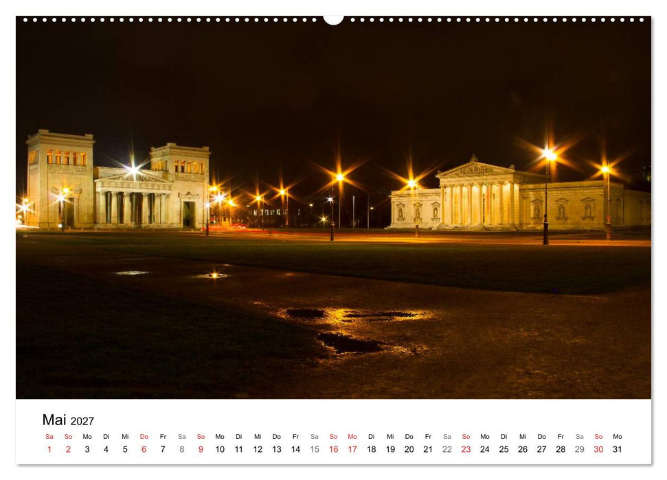Nachts in München (CALVENDO Wandkalender 2027)