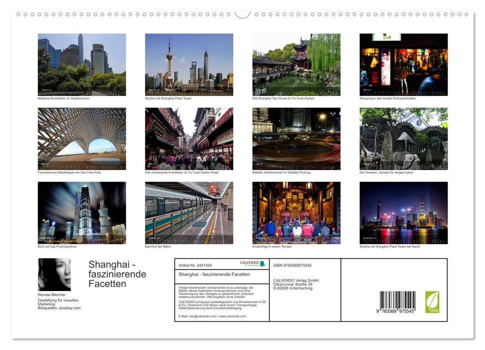 Shanghai - faszinierende Facetten (CALVENDO Premium Wandkalender 2027)