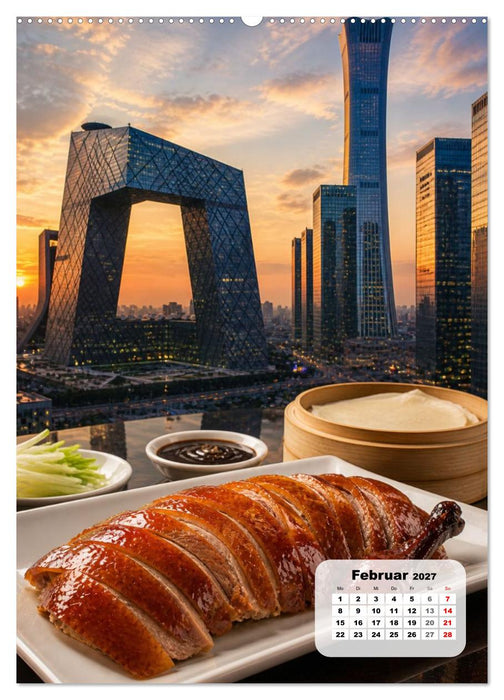 Schlemmerreise China – Die Metropolen-Edition (CALVENDO Wandkalender 2027)