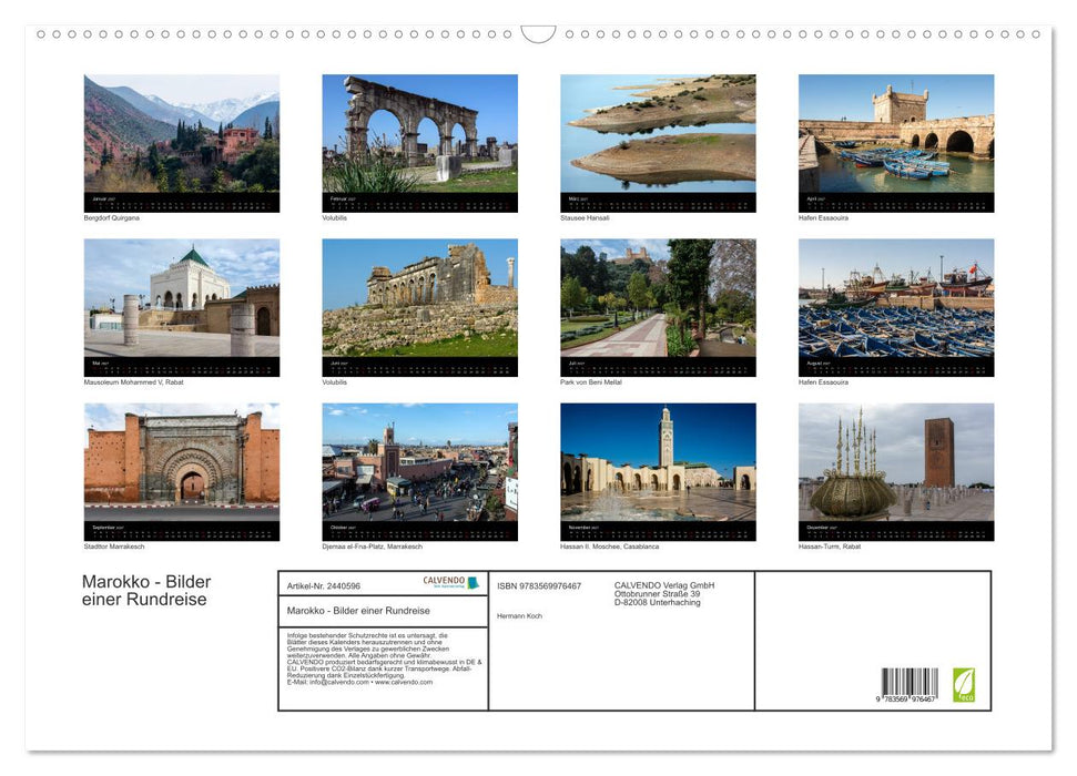Marokko - Bilder einer Rundreise (CALVENDO Wandkalender 2027)
