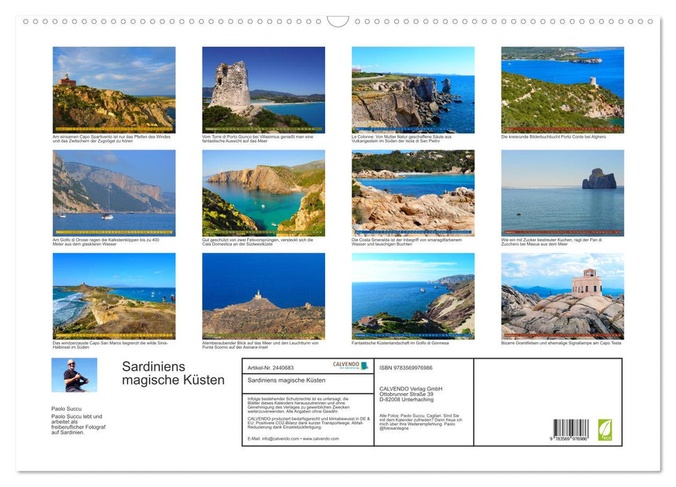 Sardiniens magische Küsten (CALVENDO Wandkalender 2027)