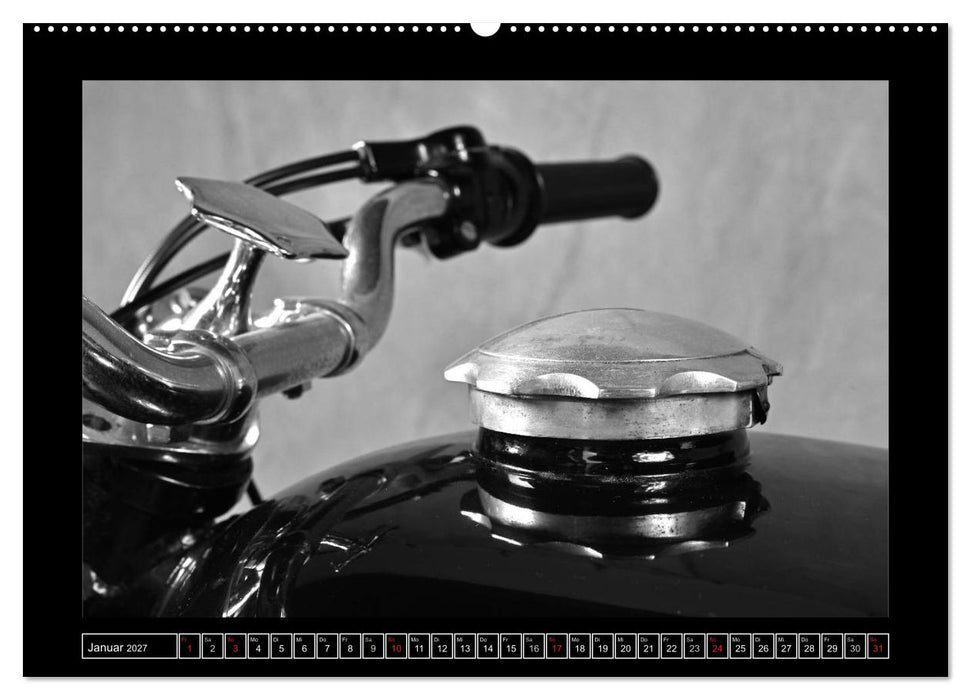 BMW R69S in schwarzweiss (CALVENDO Wandkalender 2027)