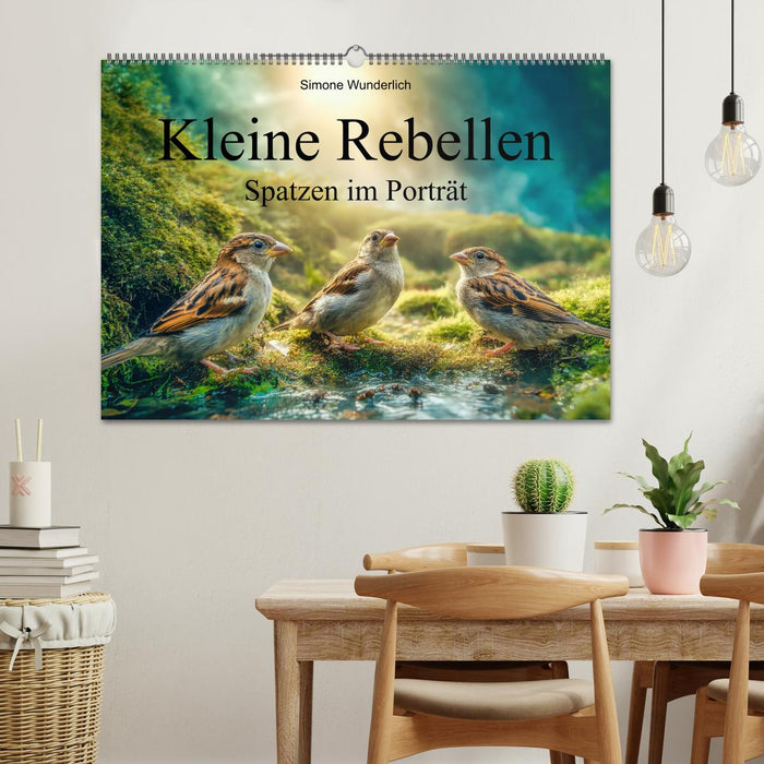 Kleine Rebellen - Spatzen im Porträt (CALVENDO Wandkalender 2027)
