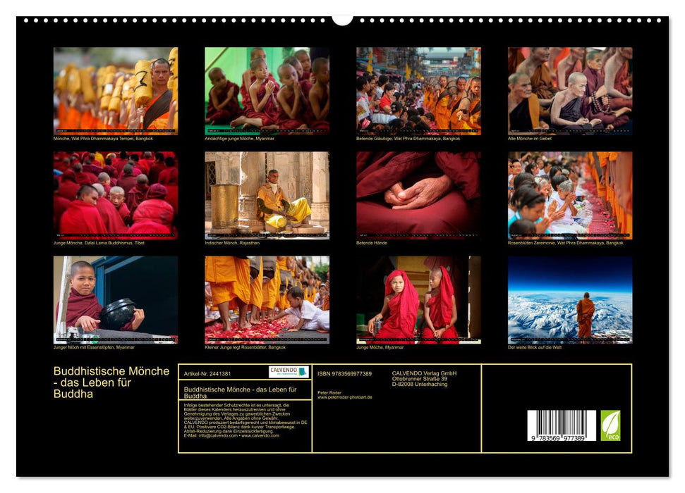 Buddhistische Mönche - das Leben für Buddha (CALVENDO Premium Wandkalender 2027)