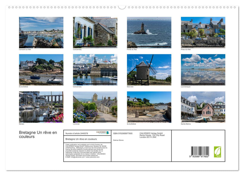 Bretagne Un rêve en couleurs (CALVENDO Calendrier supérieur 2027)