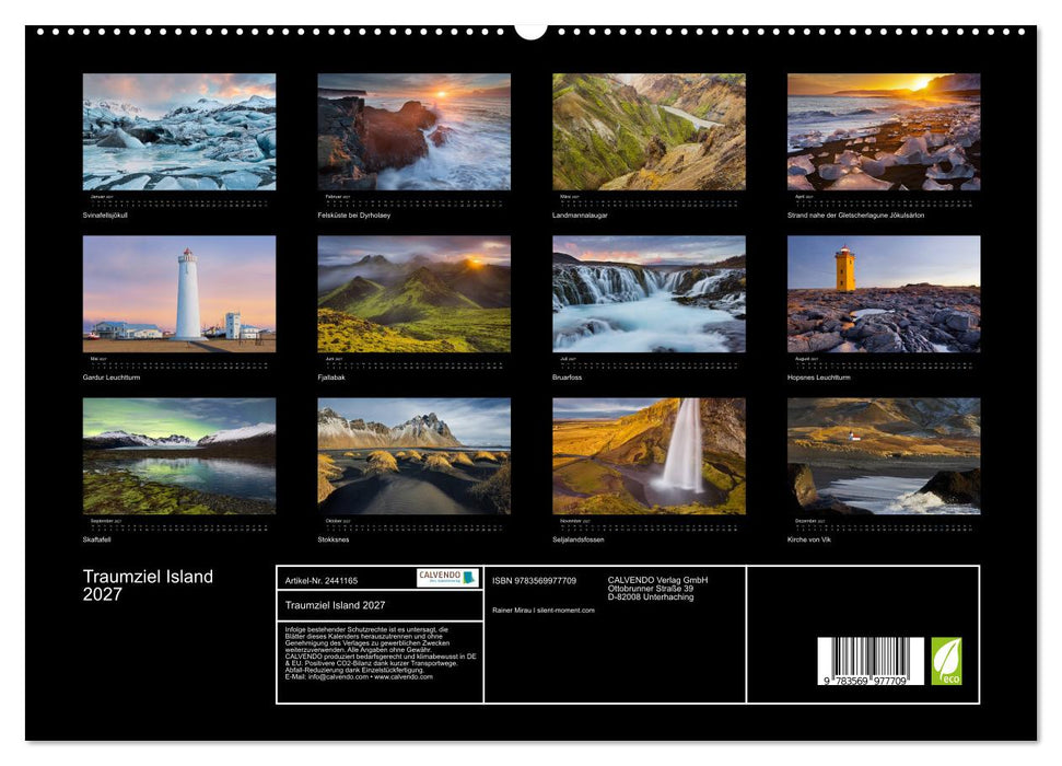 Traumziel Island 2027 (CALVENDO Premium Wandkalender 2027)