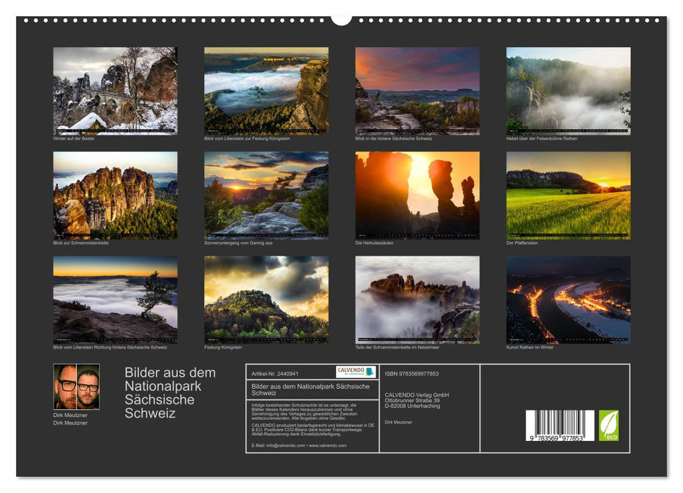 Bilder aus dem Nationalpark Sächsische Schweiz (CALVENDO Premium Wandkalender 2027)