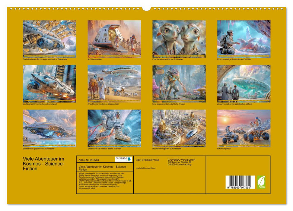 Viele Abenteuer im Kosmos - Science-Fiction (CALVENDO Premium Wandkalender 2027)