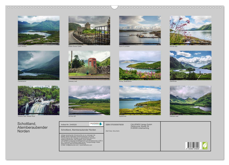 Schottland, Atemberaubender Norden (CALVENDO Wandkalender 2027)